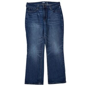 {Old Navy} "Flare Ankle" Blue Crop Mid Rise Stretch Denim Jeans